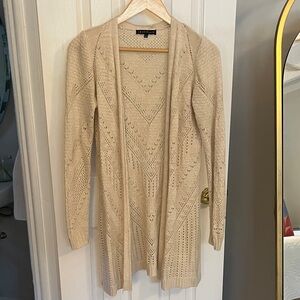 Chic Beige Open Knit Cardigan